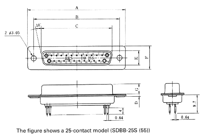 ҥŵ D-subͥ SDBB-25S(55)