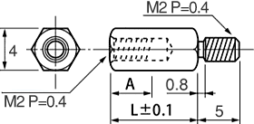 2SQS-4 | マックエイト | 六角型スペーサー