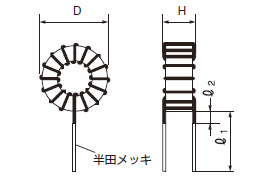 ACラインフィルタ SN寸法図